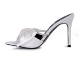 High Tea Jewel Strap Satin Sandal