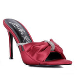 High Tea Jewel Strap Satin Sandal