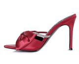 High Tea Jewel Strap Satin Sandal