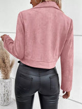 Zip up cropped jacket by Impulsive Fashion