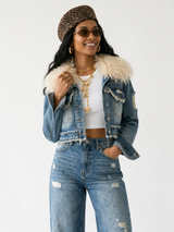 Fierce Faux Fur Patchwork Jacket
