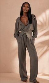 Zip-Up Hoodie and Pants Active Set