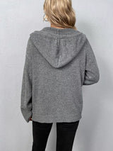 Cozy hooded button-down knit cardigan by Impulsive Fashion