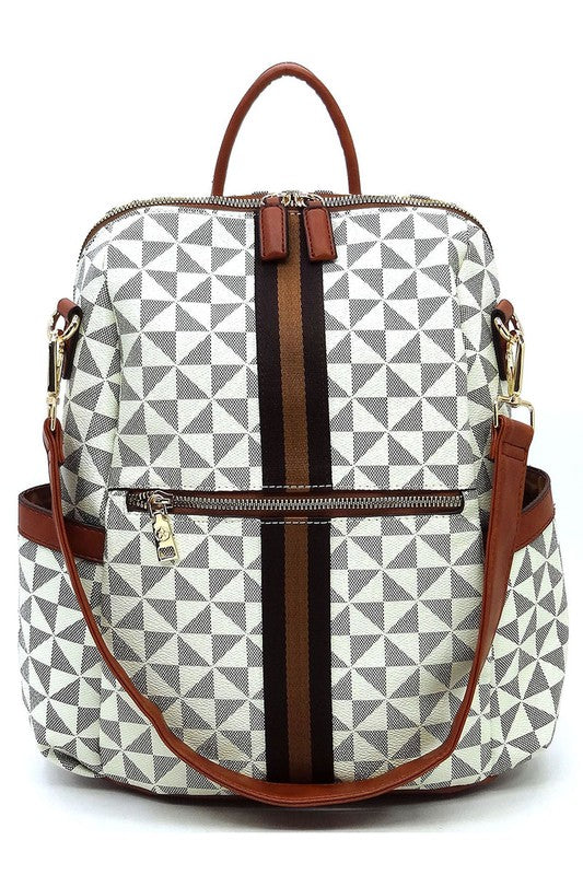 PM Monogram Striped Convertible Backpack – A Blissfully Beautiful Boutique