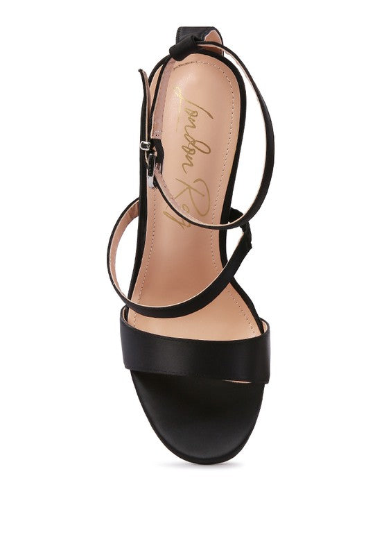 RHINESTONE BALL SATIN SANDAL