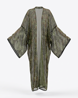 Boundless Camo Mesh Maxi Kimono