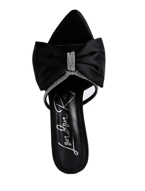 High Tea Jewel Strap Satin Sandal