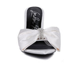High Tea Jewel Strap Satin Sandal