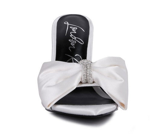 High Tea Jewel Strap Satin Sandal
