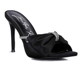 High Tea Jewel Strap Satin Sandal