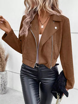Zip up cropped jacket by Impulsive Fashion