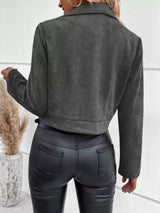 Zip up cropped jacket by Impulsive Fashion