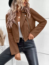 Zip up cropped jacket by Impulsive Fashion
