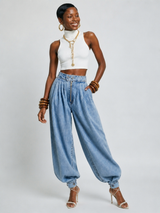 Boundless Pleated Denim Pants