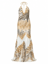 Wild Heart Leopard Ruffle Maxi Dress