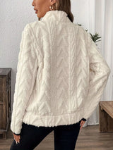 Plus size fleece half zip sweatshirt by Impulsive Fashion