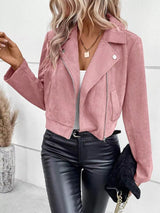 Zip up cropped jacket by Impulsive Fashion