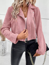 Zip up cropped jacket by Impulsive Fashion