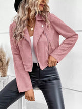 Zip up cropped jacket by Impulsive Fashion