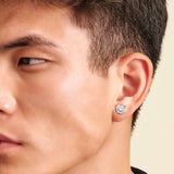 Moissanite Stud Earrings for Women & Men, D Color VVS1 Certified Moissanite, 925 Sterling Silver / 14K Gold Plated