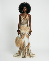 Wild Heart Leopard Ruffle Maxi Dress