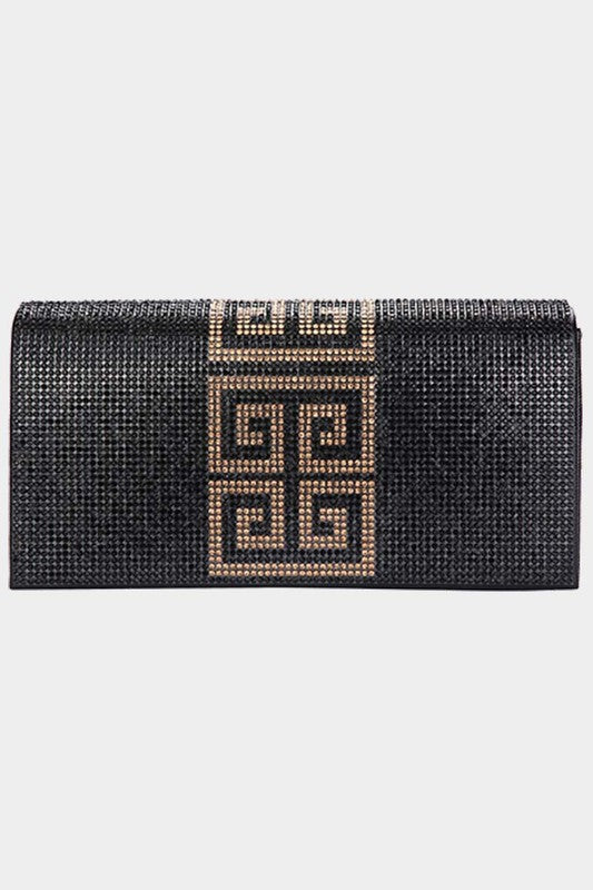 Greek Pattern Evening Clutch / Crossbody Bag